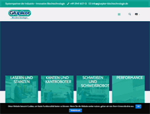Tablet Screenshot of gluepker-blechtechnologie.de